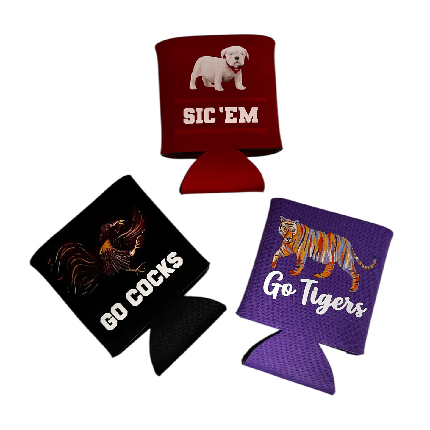 College themed koozies