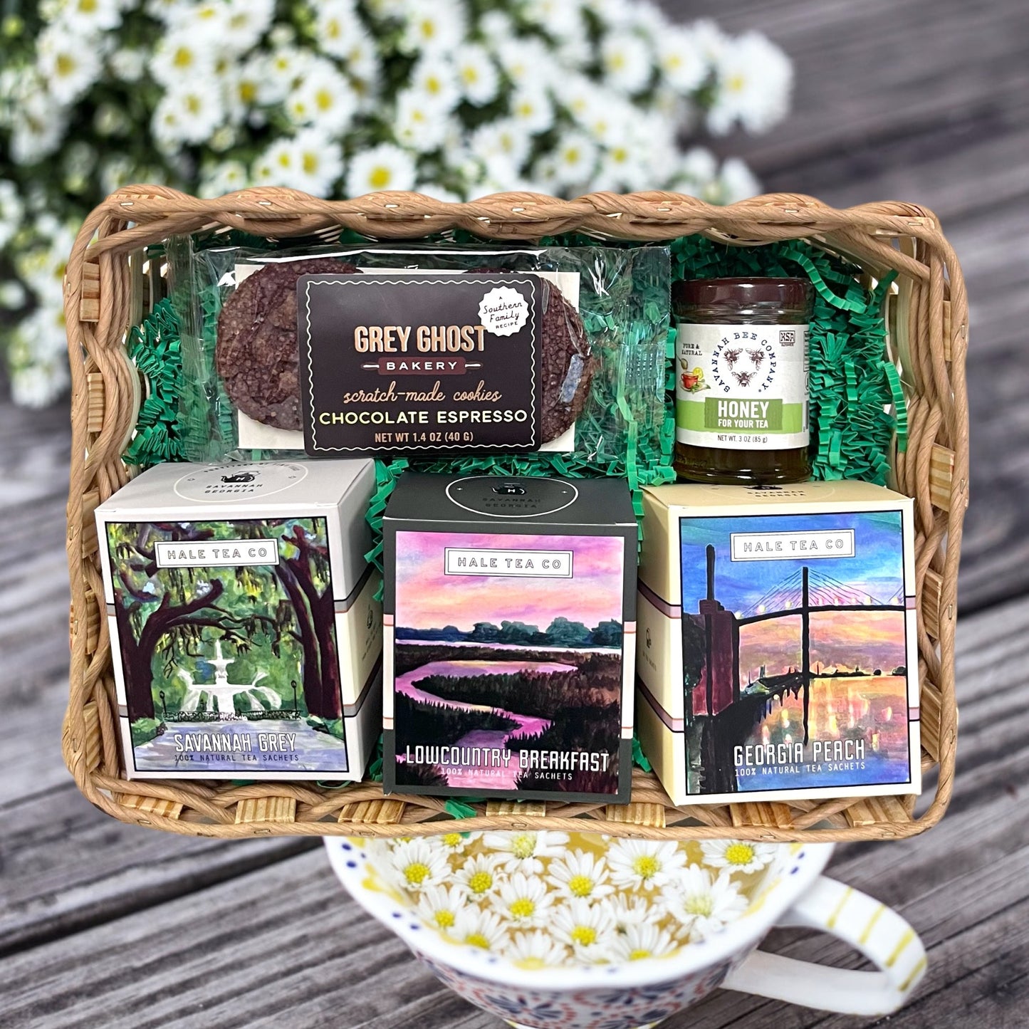 tea and cookies gift basket
