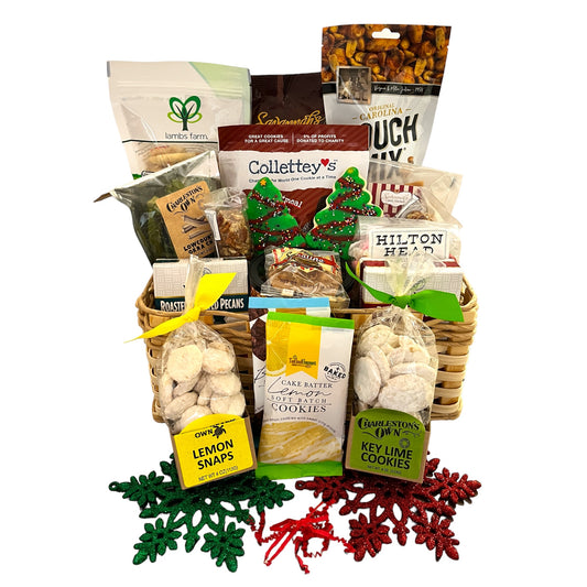 Christmas snack attack gift basket