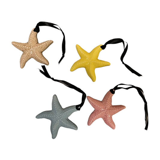 Hand Painted Ceramic Starfish Ornaments